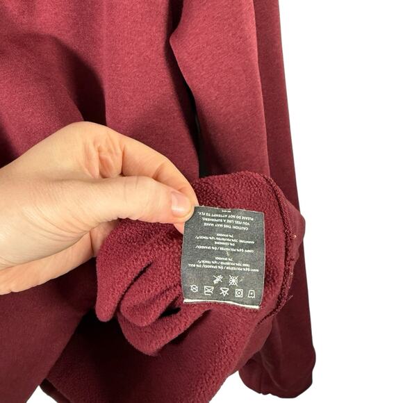 No Bull Maroon Sweatshirt Crewneck Crossfit Gym Workout Athletic Womens Large - Picture 5 of 6